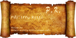 Pálffy Kitti névjegykártya